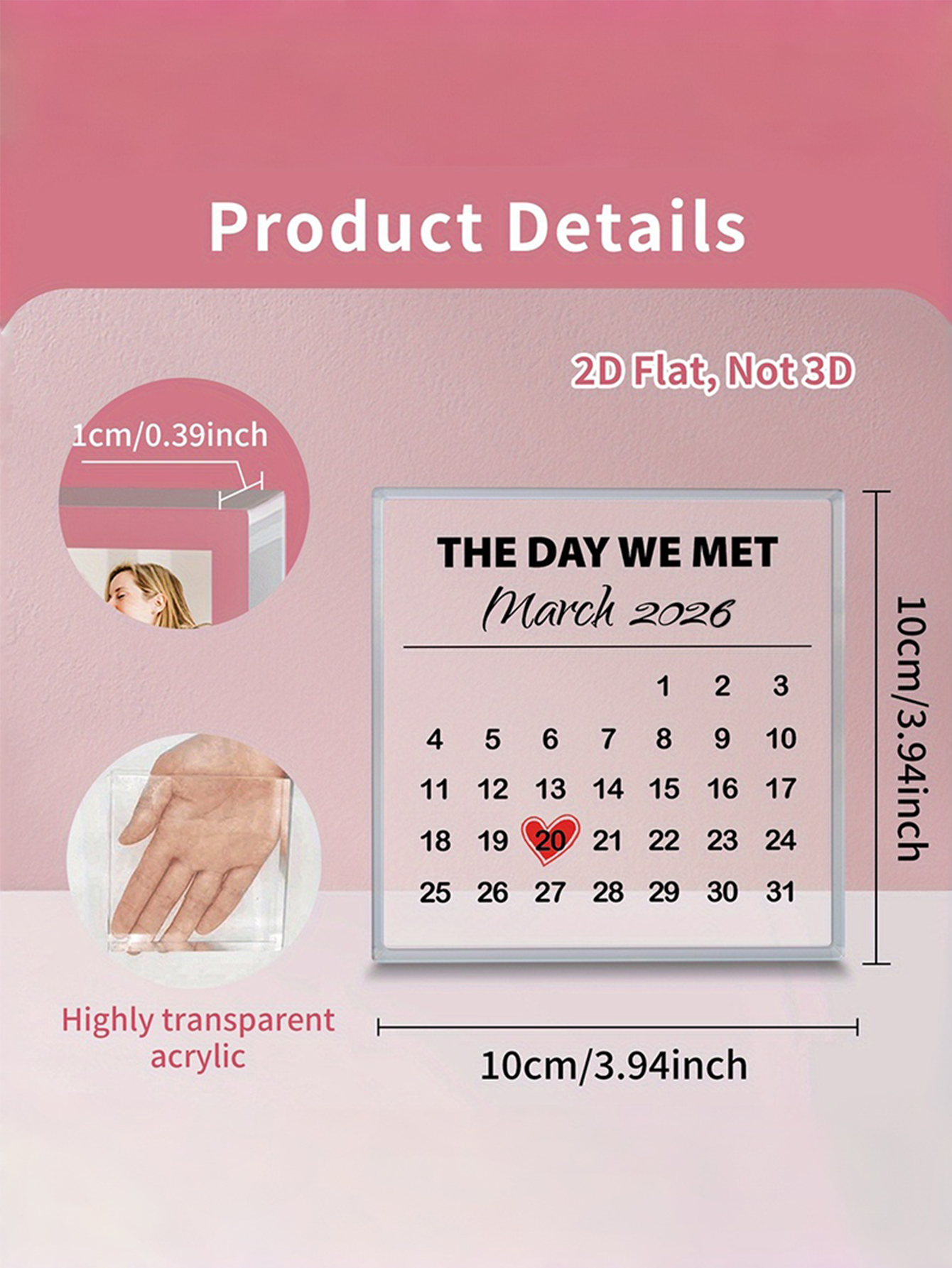 Custom Acrylic Anniversary Date Plaque